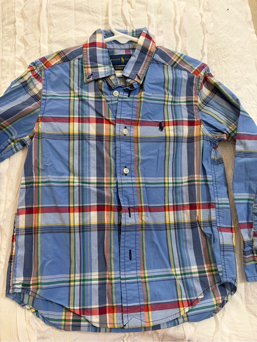 Ralph Lauren Blue Multi-Color Plaid Button-Down Shirt